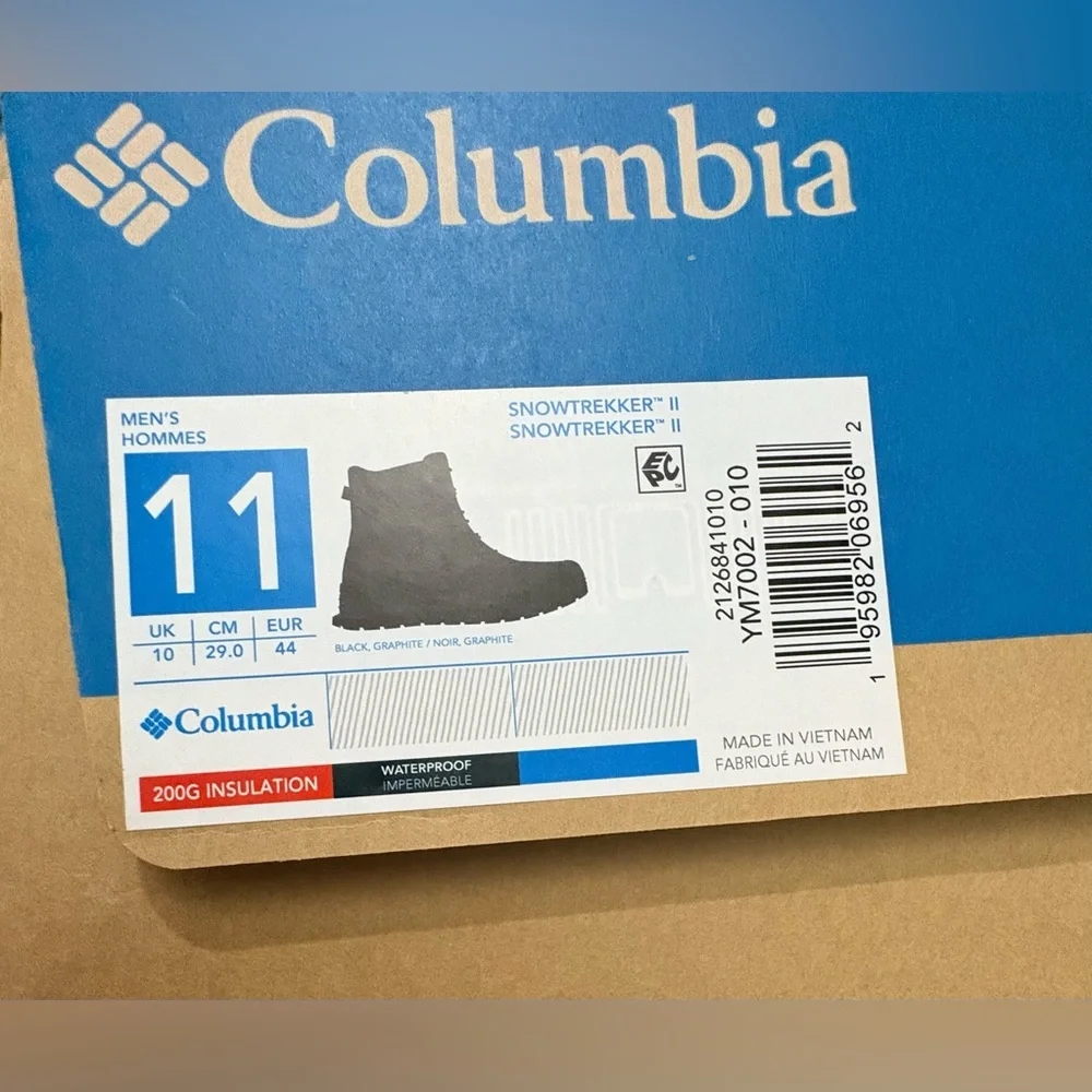 COLUMBIA SNOWTREKKER II BOOT BOX - EMPTY BOX ONLY